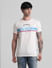 White Text Print Crew Neck T-shirt_412156+2